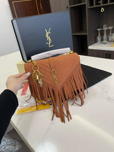 Load image into Gallery viewer, Camel fringe •y s l• crossbody
