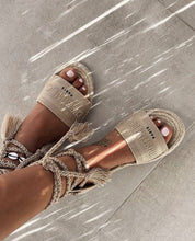 Load image into Gallery viewer, •C D• tie up sandals

