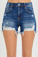 Load image into Gallery viewer, Risen high rise distressed shorts

