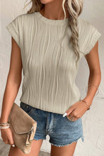Load image into Gallery viewer, Wavy textured cap sleeve tops
