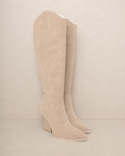 Load image into Gallery viewer, Knee high cedar wood western boots
